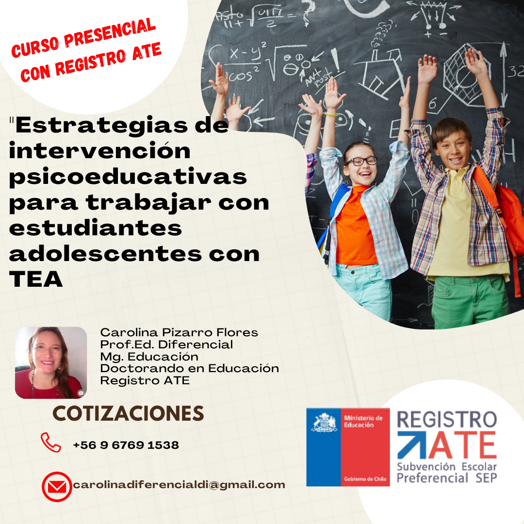 Estrategias de Intervención Psicoeducativas para trabajar con estudiantes adolescentes con TEA. Registro ATE
