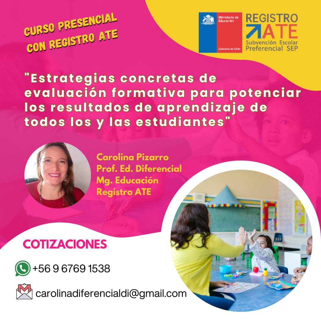 Nuevo cursoEstrategias concretas de Evaluación Formativa para potenciar los resultados de aprendizaje de todo los estudiantes. Registro ATE